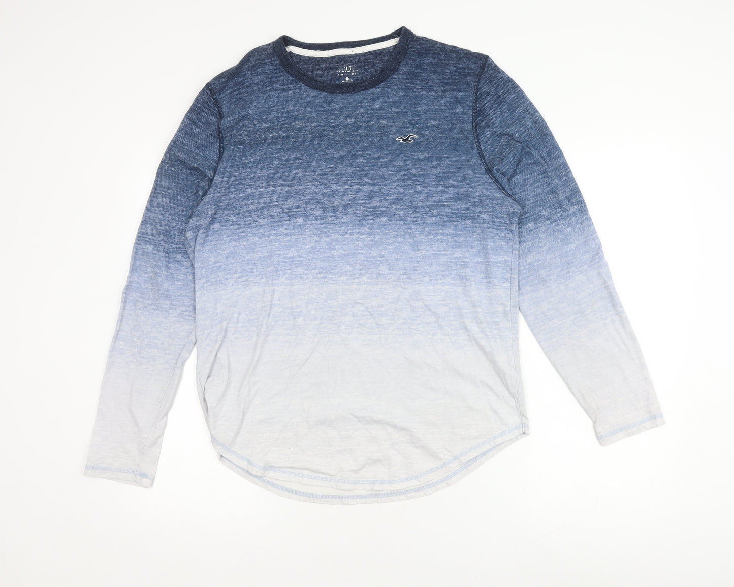 Hollister Men's Blue Long Sleeve T-Shirt Size L