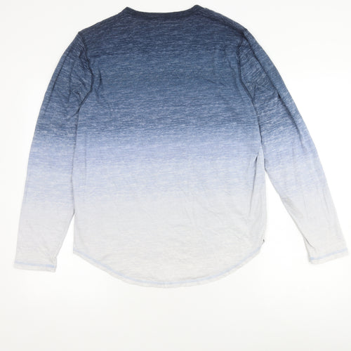 Hollister Men's Blue Long Sleeve T-Shirt Size L