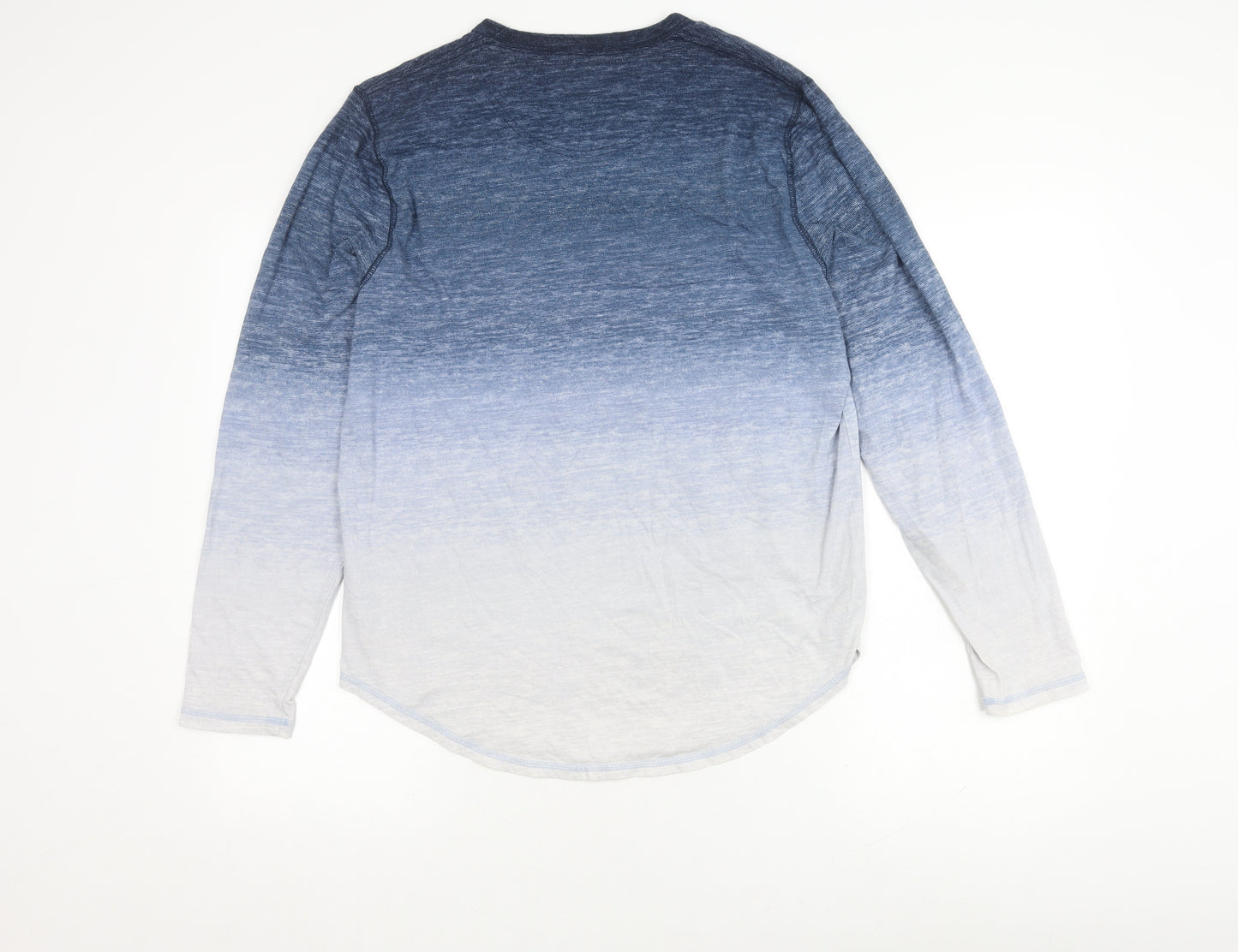 Hollister Men's Blue Long Sleeve T-Shirt Size L