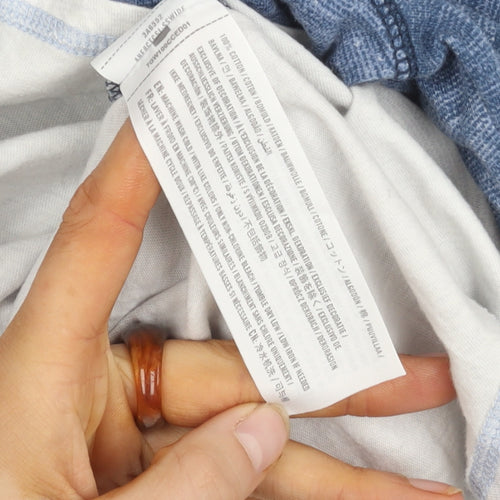 Hollister Men's Blue Long Sleeve T-Shirt Size L