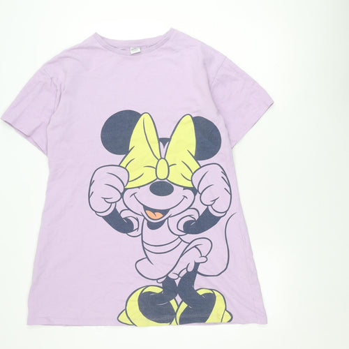 Next Disney Minnie Mouse Girls Purple T-Shirt Dress 16Y