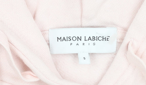 Maison Labiche Women's Pink Embroidered Hoodie S