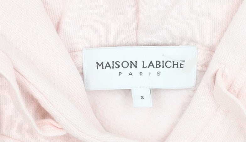 Maison Labiche Women's Pink Embroidered Hoodie S