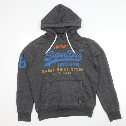 Superdry Men's Grey M Vintage Logo Pullover Hoodie