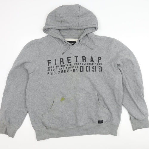 Firetrap Men's Grey 3XL Pullover Hoodie