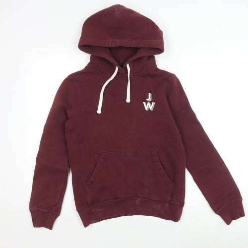 Jack Wills Women's Red Hoodie Size 6 Pullover
