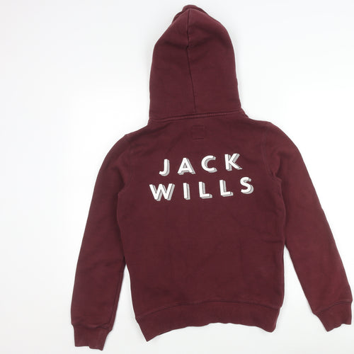 Jack Wills Women's Red Hoodie Size 6 Pullover