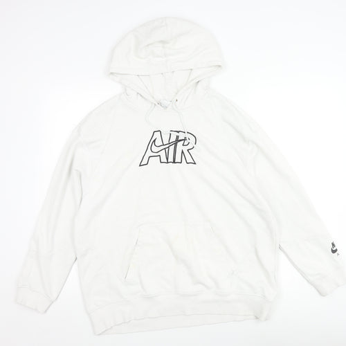 Nike Men's White Pullover Hoodie - Size S