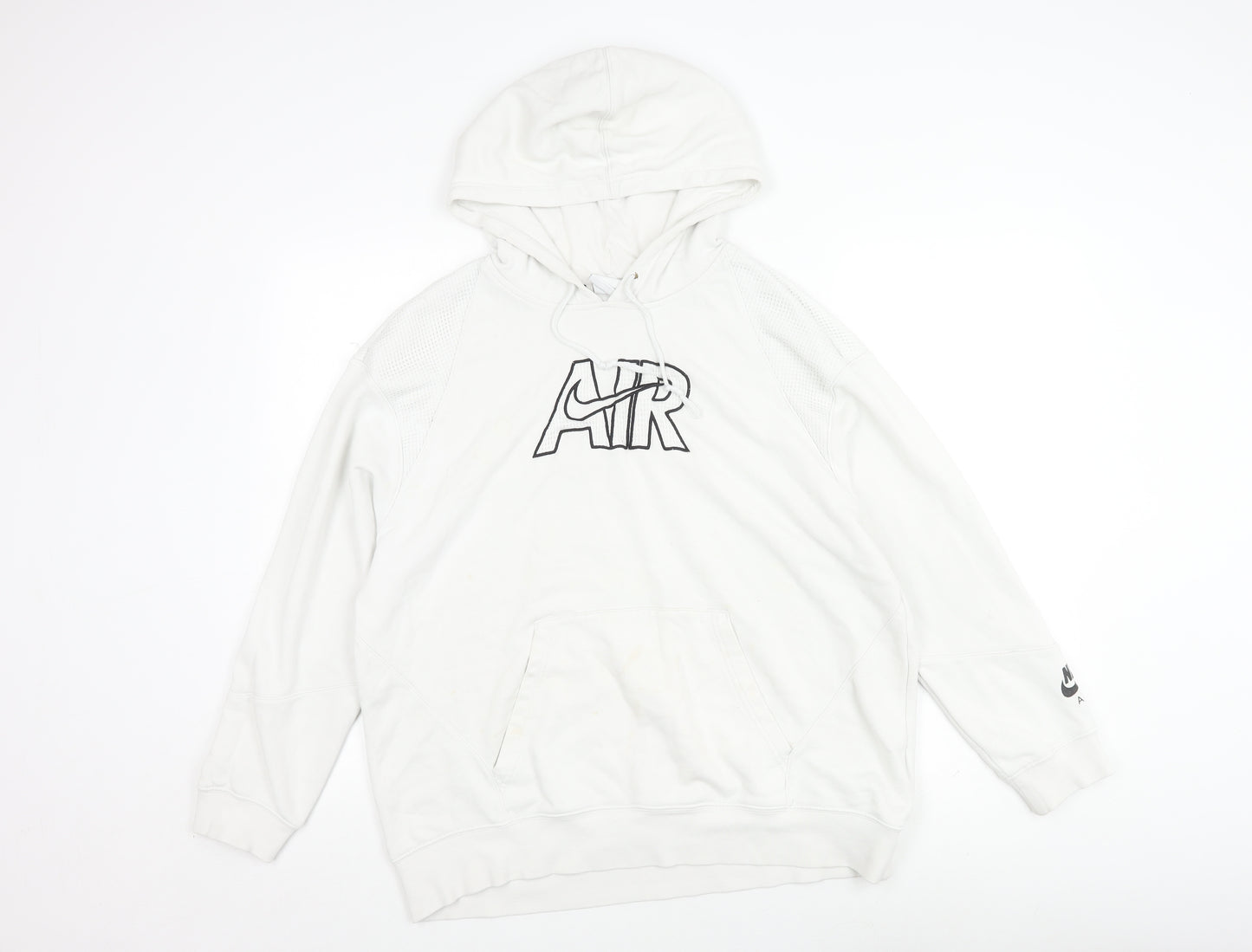 Nike Men's White Pullover Hoodie - Size S