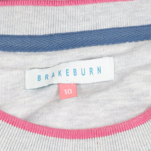 Brakeburn Women’s Grey Tiger Print Pullover Sweatshirt