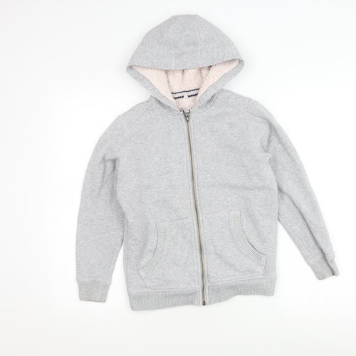 Marks & Spencer Girls Grey Hooded Jacket - 9-10 Years
