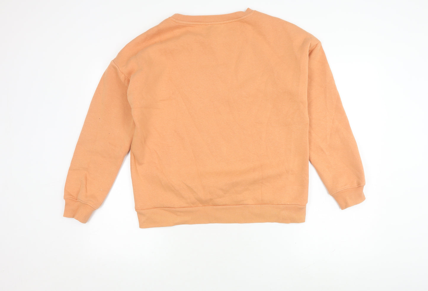 Next Women's Orange Cotton Blend Pullover Sweatshirt Size 14