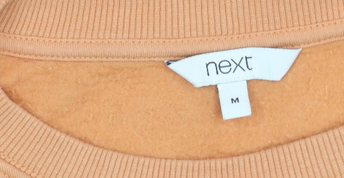 Next Women's Orange Cotton Blend Pullover Sweatshirt Size 14