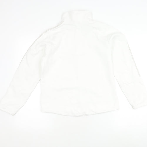 Adidas Women's White Sweatshirt Size 12 with Zip