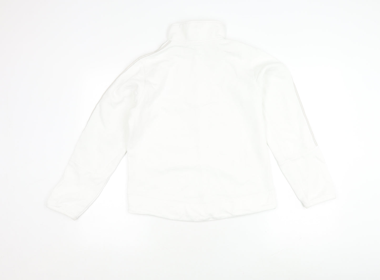 Adidas Women's White Sweatshirt Size 12 with Zip
