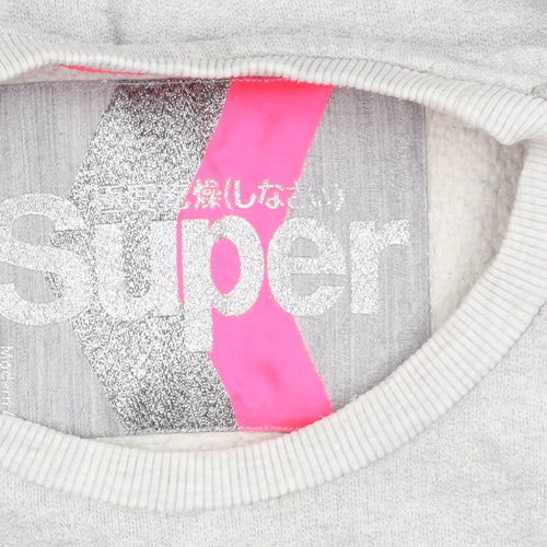Superdry Women's Grey Sequin Sweatshirt M