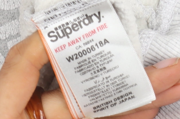 Superdry Women's Grey Sequin Sweatshirt M