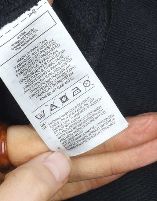 adidas Women's Black Hoodie, Size 10, Pullover