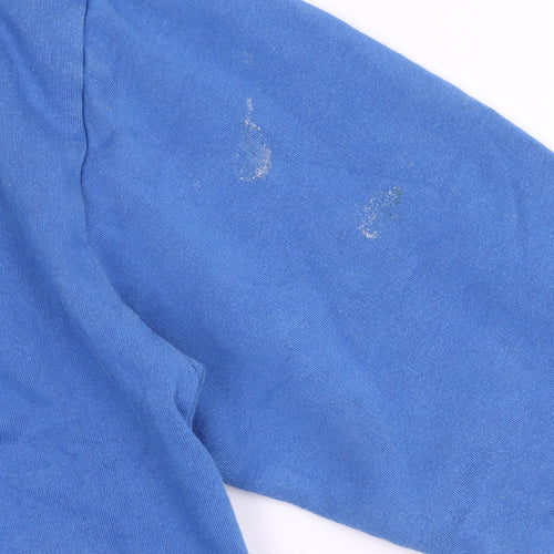 Pull&Bear Blue Unisex L Sweatshirt with Logo