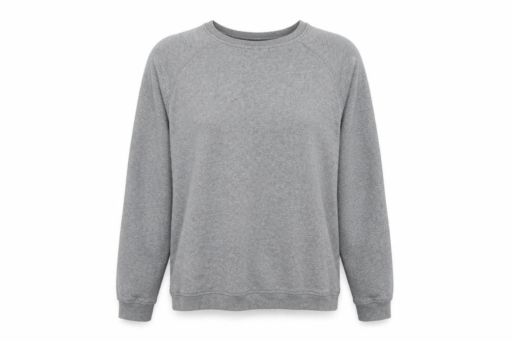 Front view of Bax & Bay unisex grey sweatshirt l pullover rainbow