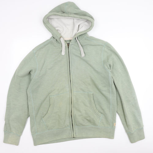 Marks and Spencer Men's Green Hooded Jacket Size L