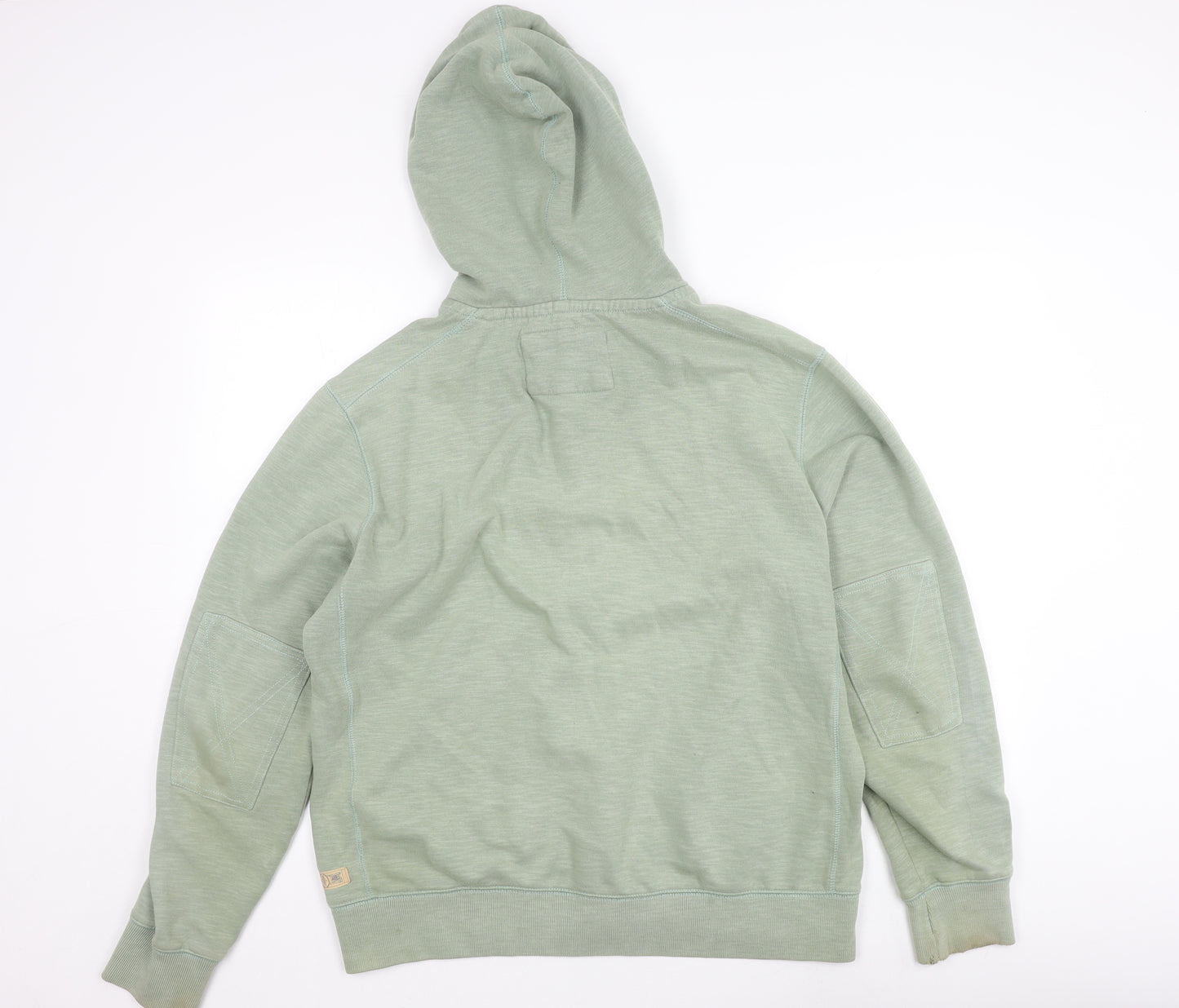 Marks and Spencer Men's Green Hooded Jacket Size L