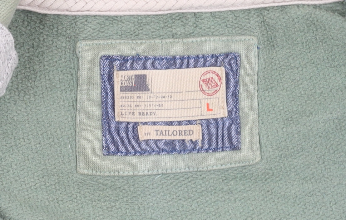 Marks and Spencer Men's Green Hooded Jacket Size L