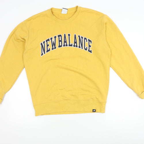 New Balance Men's Yellow Pullover Sweatshirt S