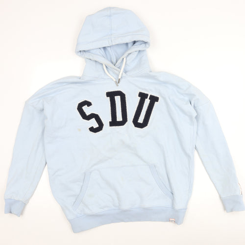 Superdry Women's Blue Pullover Hoodie Size 10