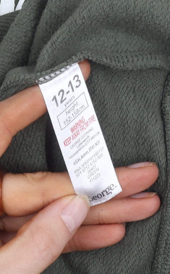 George Boys Green Minecraft Pullover Sweatshirt 12-13 Years