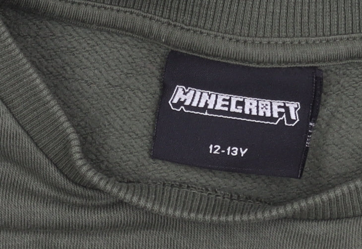 George Boys Green Minecraft Pullover Sweatshirt 12-13 Years
