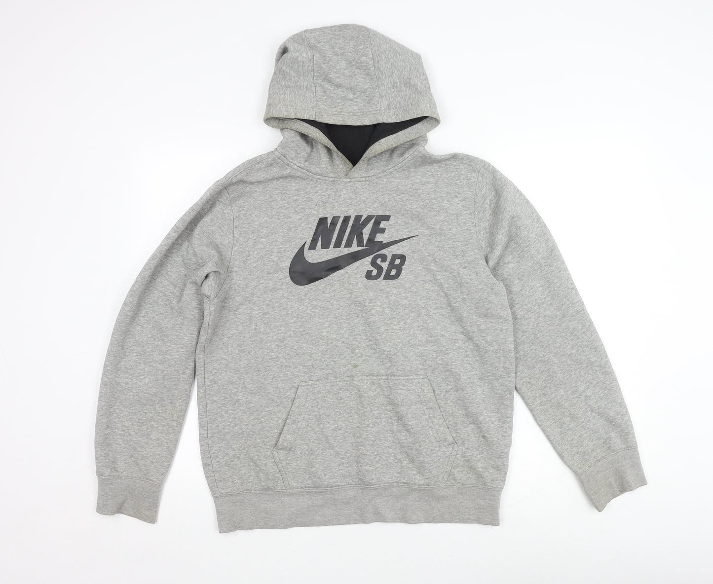 Nike Boys Grey Pullover Hoodie 13-15 Years - Stylish Comfort