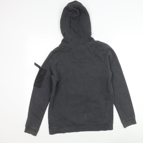 Sonneti Boys Black Pullover Hoodie 13-15 Years with Logo & Zip