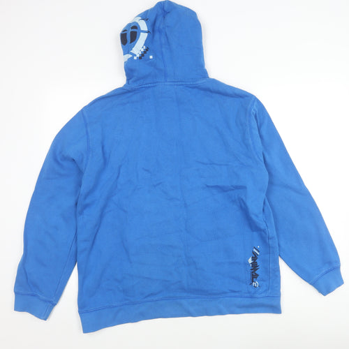 Animal Blue Graphic Print Men's XL Pullover Hoodie