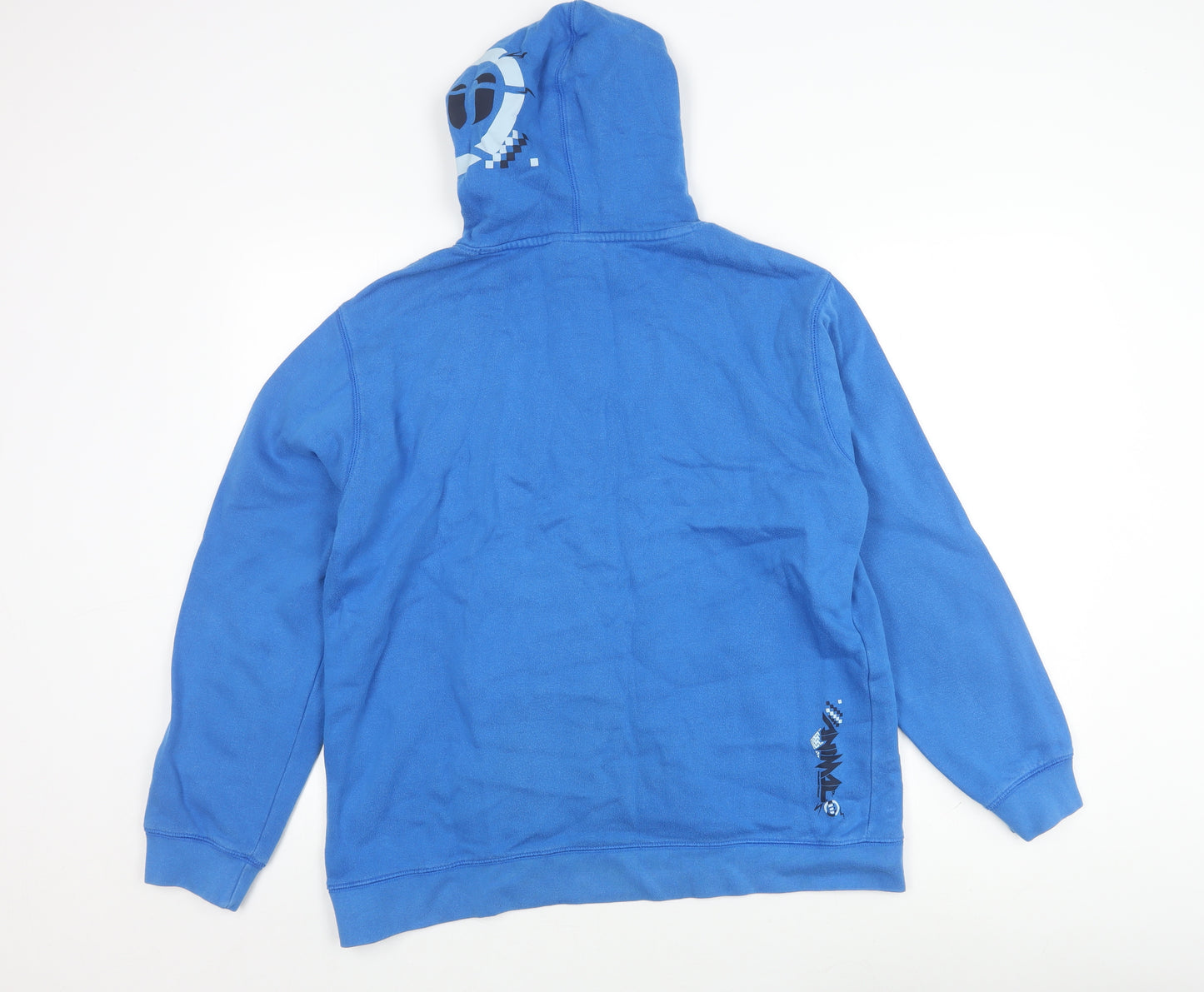 Animal Blue Graphic Print Men's XL Pullover Hoodie