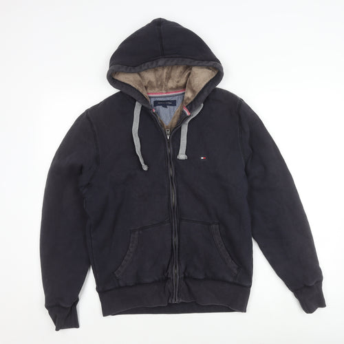 Tommy Hilfiger Unisex Black Hooded Jacket S