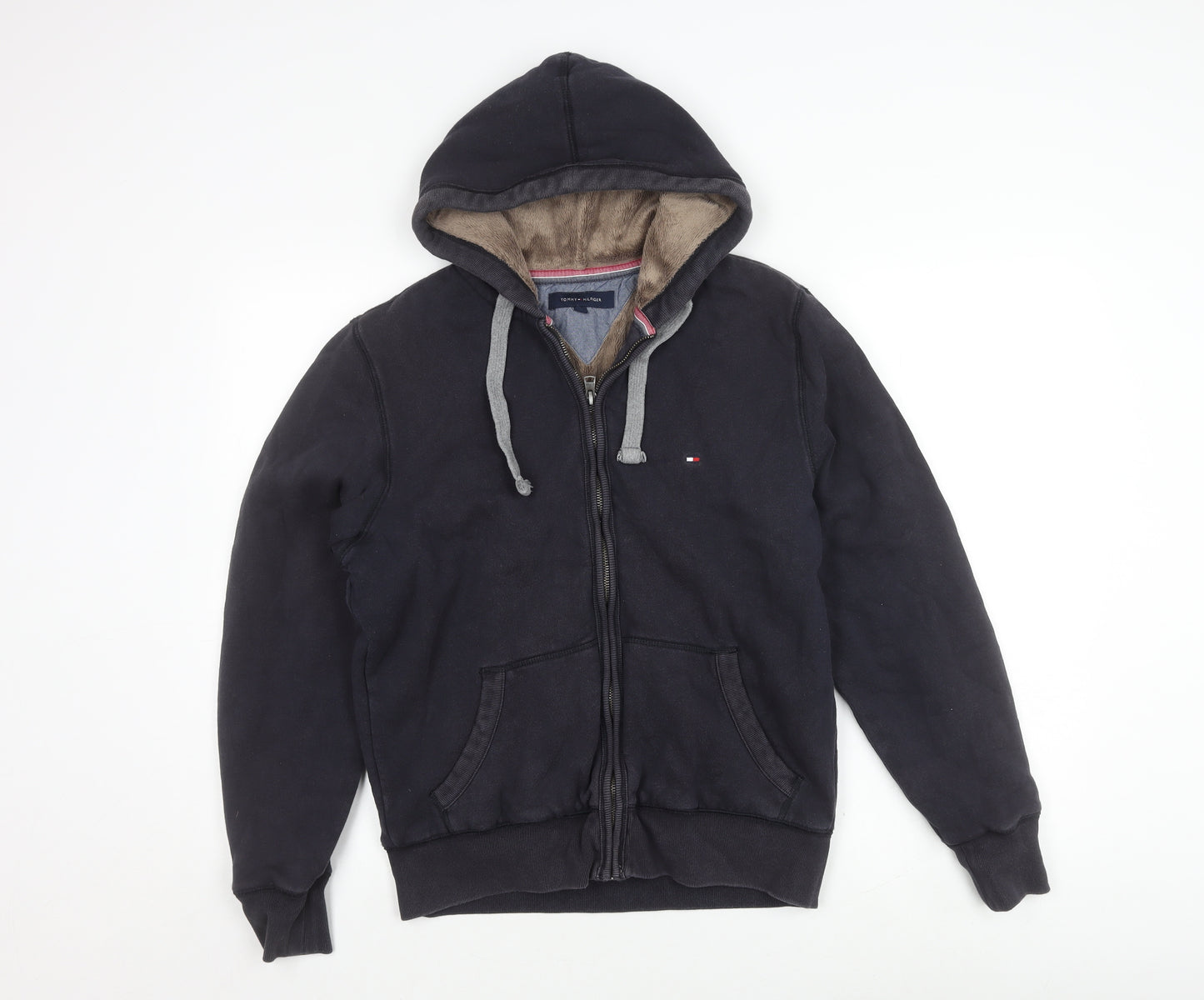 Tommy Hilfiger Unisex Black Hooded Jacket S