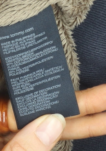 Tommy Hilfiger Unisex Black Hooded Jacket S