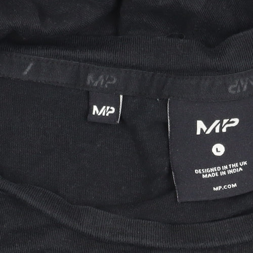 MP Men's Black Camouflage Logo T-Shirt, Size L