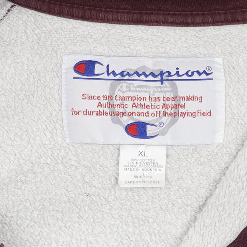 Champion Men’s Grey Varsity Jacket XL - Casual College Style