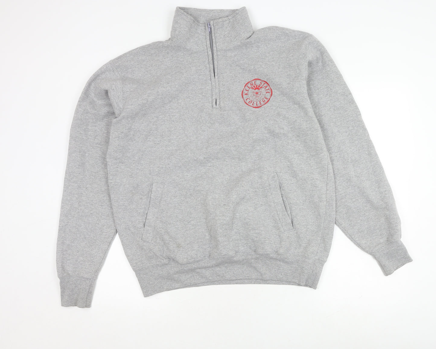 Champion Men's Grey College Logo Sweatshirt L