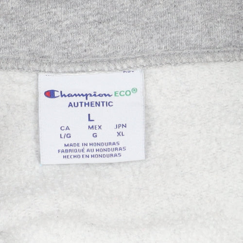 Champion Men's Grey College Logo Sweatshirt L