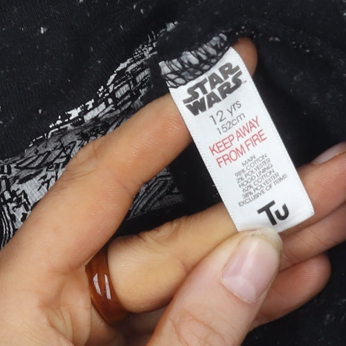 Star Wars Boys Black Hooded Jacket 12 Years
