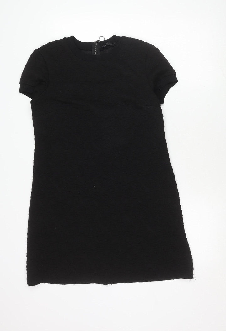 Zara Woman Black Shift Dress Size 12, Elegant Style