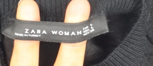Zara Woman Black Shift Dress Size 12, Elegant Style