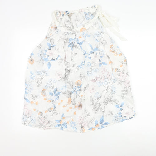 Bellambra Women's Floral Linen Cotton Camisole Blouse, S