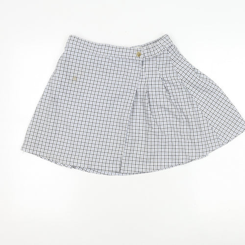 Hollister Women's Multicoloured Check Pleated Skirt M