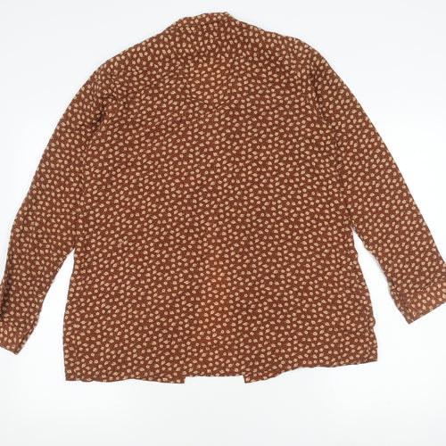 Chloé Women's Brown Floral Silk Blouse Size 10