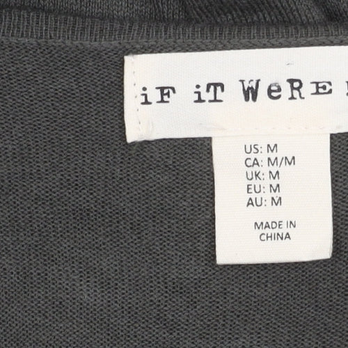 if it were me Women's Green M Basic V-Neck Jersey Top