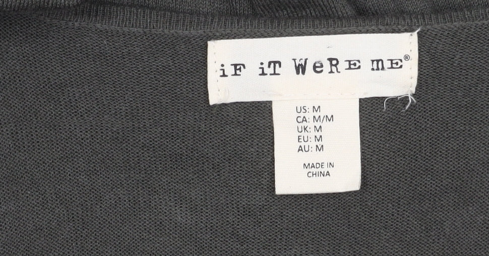 if it were me Women's Green M Basic V-Neck Jersey Top